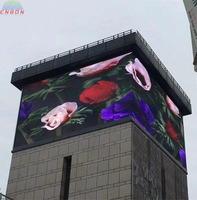 P10 Outdoor 90 Degree Corner RGB LED Display For Commercial Advertising on Walls