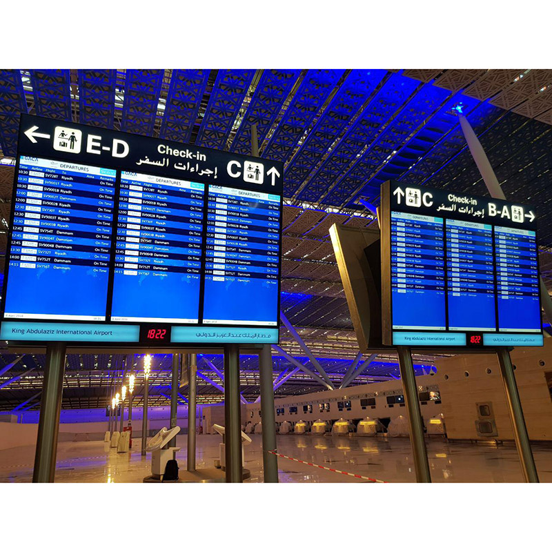 P7.62 timetable digital board , depature and arrival information led signage,flight status LED screen, commercial LED billboard for airport