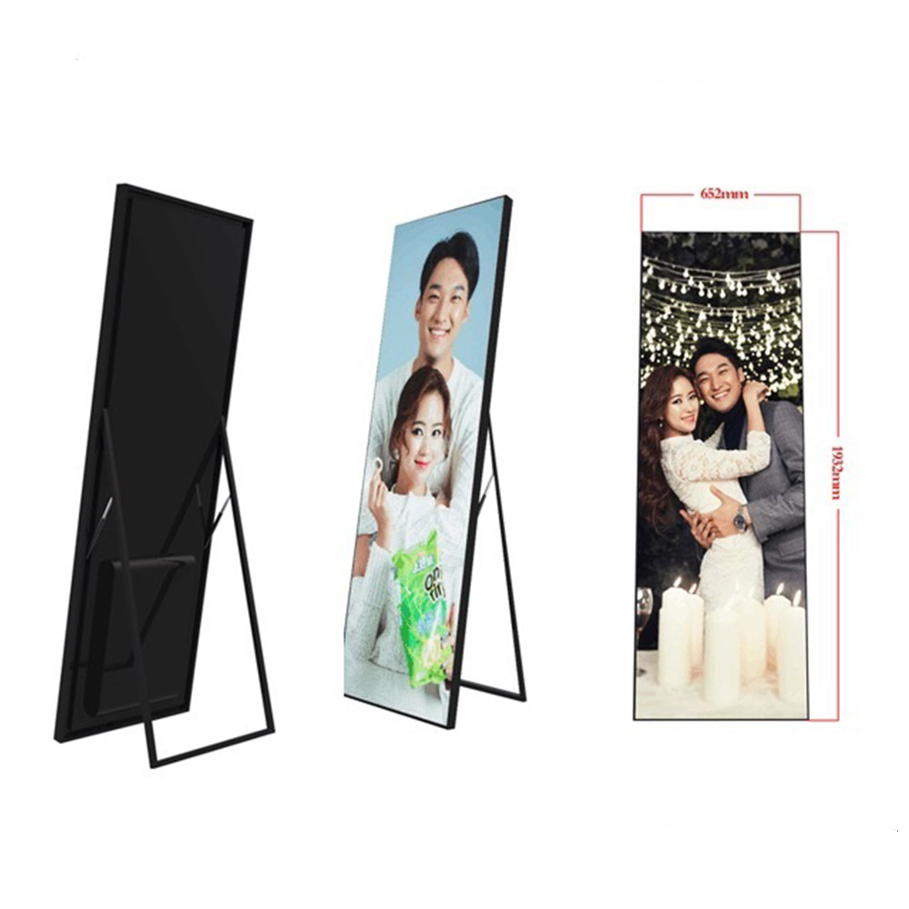 P2.5 HD Mirror Led Display Poster Screens for Fashion Store Hotel Advertising ( 640*1920 mm )