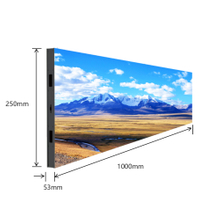 Ultra thin Aluminum cabinet Double-sided Led Display Screen 1000x250mm