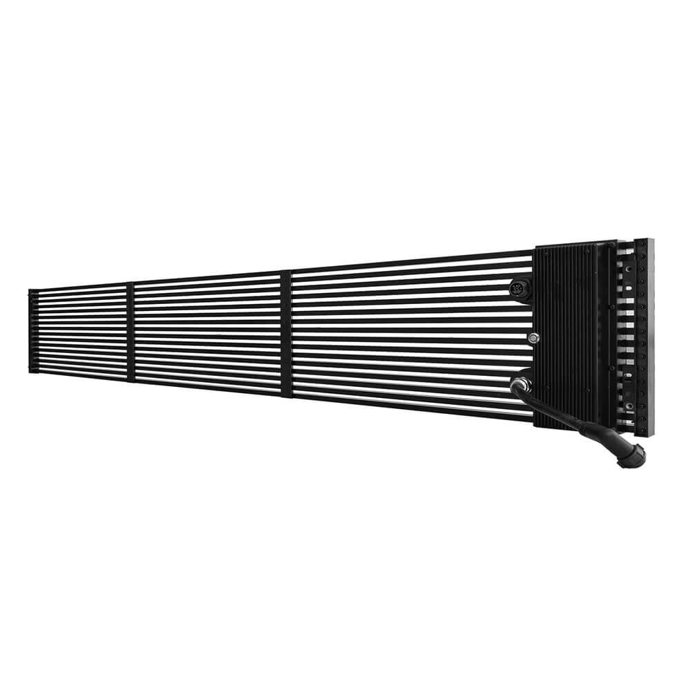P15x15mm High Brightness 7000 Nits Aluminum Cabinet Transparent Led Display Beam Curtain for Glass Wall