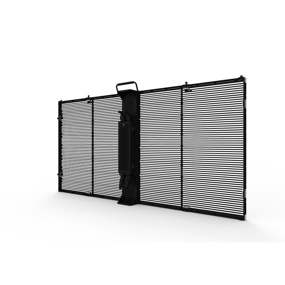 Transparent Outdoor 3.91x7.8mm Glass Led Wall Video Curtain for Lighting Stage / Ads