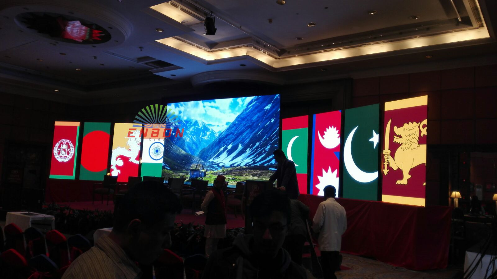 Nepal indoor LED project P5.95 (centre led display) P4.8( side led display)