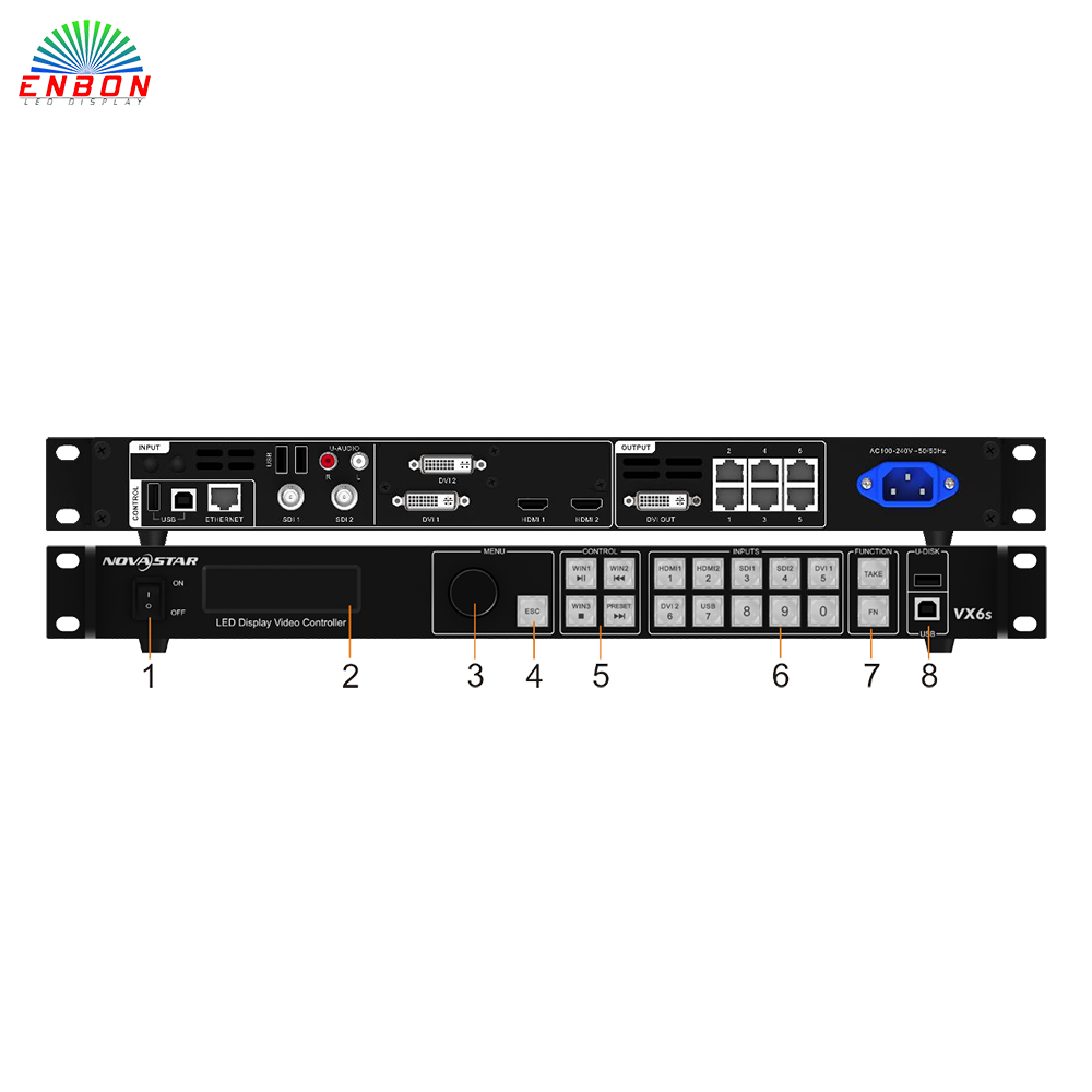 Novastar VX6S professional all in one led display controller video processor for LED screen rental performance